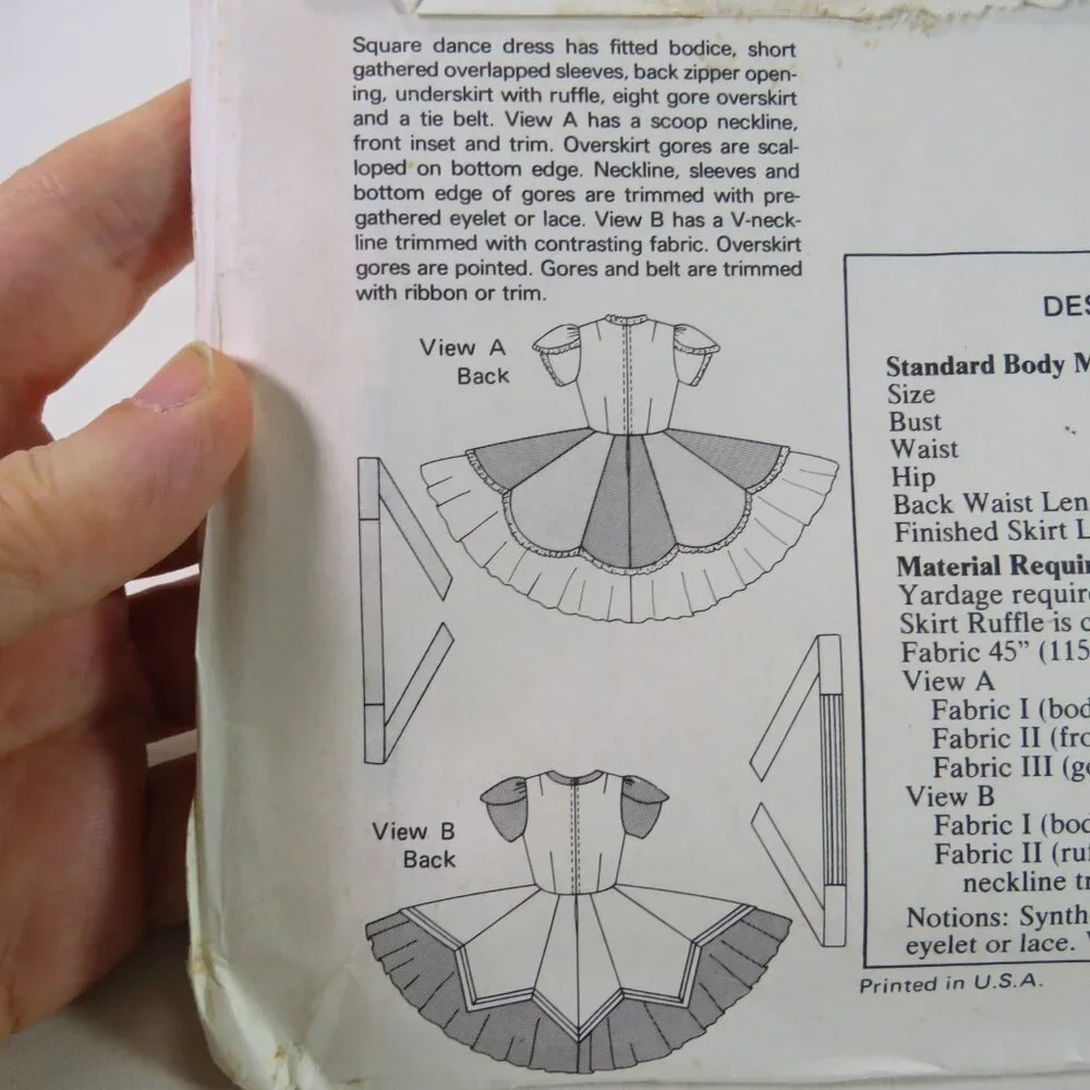 Kwik Sew 1160 Sewing Pattern Dance Dress Adult Large Full Square Dance UNCUT